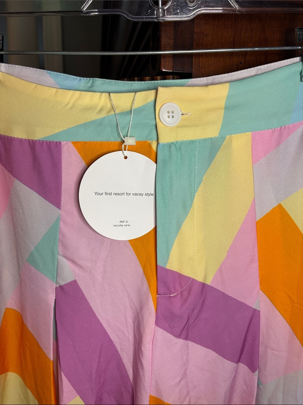 SHEIN Vcay Geo Pattern Flowy Pants - Picture 5 of 8